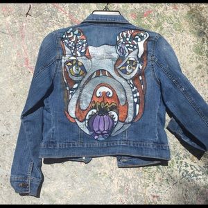 Hand Painted girls Old Navy jean jacket